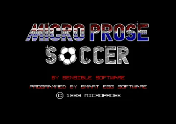 Microprose Soccer (UK) (128K) (1989) screen shot title